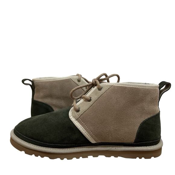 Ugg Neumel Two Tone Suede Lace Up Chukka Boots Mens US 9 EU 42 Shearling Lined - Picture 8 of 12